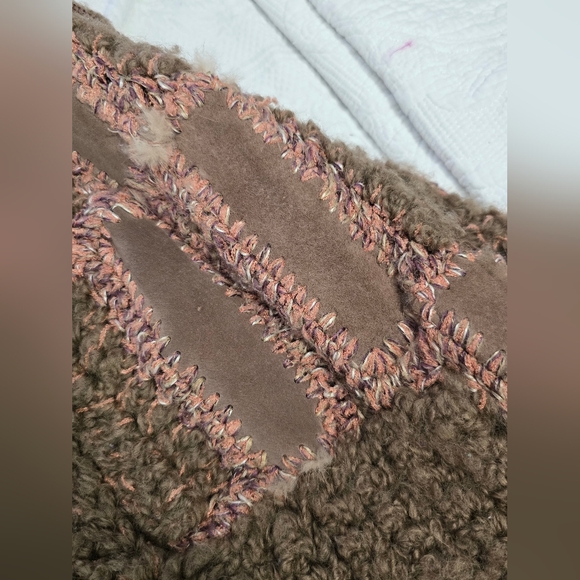 Vintage Norma Canada Womens Mink Fur Wool Yarn Coat Cabincore - Picture 5 of 11